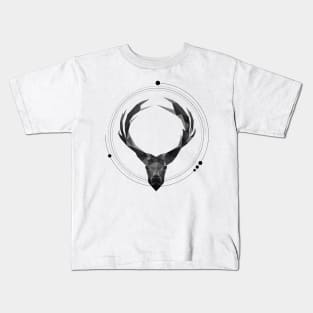 Black & white Deer Kids T-Shirt